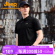 Jeep吉普男裝2025夏季新品翻領(lǐng)短袖t恤男商務(wù)休閑親膚polo體恤衫男 品牌黑色 XL（160-175斤）