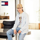 TOMMY JEANS【棉麻混紡】25春夏新款男裝純色商務(wù)休閑簡(jiǎn)約長(cháng)袖襯衫外套 淡藍色C3Q L