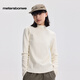 美特斯邦威打底衫女士新款半高領(lǐng)百搭彈力套頭毛衣內搭針織衫