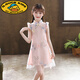 G.duck女童漢服連衣裙夏季新款夏裝小女孩童裝旗袍夏款兒童裙子夏天 2332粉色 130 cm