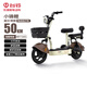 臺鈴電動自行車【國家補貼】小錦鯉50公里長續(xù)航電動車鉛酸電池48V13Ah電瓶車新國標彩深棕