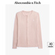 ABERCROMBIE & FITCH女裝經(jīng)典小麋鹿美式復(fù)古辣妹性感修身V領(lǐng)長(zhǎng)袖T恤KI139-5270 淺粉色 S (165/92A)