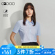 G20002025新款女士親膚時(shí)尚修身通勤百搭襯衫平紋免燙易打理質(zhì)感襯衣女 平紋-淺藍(lán)色-短袖 34