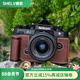 攝侶尼康zf手柄皮套nikon相機(jī)包保護(hù)套適用ZF相機(jī)套防脫手半套底座牛皮裝飾配件zf保護(hù)殼手工貼皮手柄 zf咖色手柄款底座（送咖色編織手腕帶）