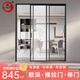 歐派推拉門(mén)折疊門(mén)移門(mén) 鈦鎂合金航空鋁合金門(mén) 隱形門(mén)幽靈門(mén)口袋門(mén)廚房隔斷PD門(mén)可定制 10*35實(shí)心款-吊軌三聯(lián)動(dòng)/平米