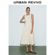 UR2025夏季新款女裝法式后背鏤空系帶無(wú)袖連衣裙UWM750050