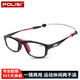 POLISI籃球眼鏡運(yùn)動(dòng)眼鏡近視防霧男女款足球籃球鏡近視眼鏡框可配近視 黑紅P68 配1.61PC防爆鏡片（配0-800度）