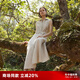 歌莉婭全亞麻連衣裙女夏季穿搭2025新款襯衫領(lǐng)無(wú)袖裙子1E3L4K2N0 10W米灰 S