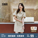 森馬（Semir）連衣裙女翻領(lǐng)燈籠袖休閑風(fēng)2025夏季防曬收腰短裙戶外109325114027