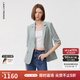朗姿設(shè)計(jì)感時(shí)尚氣質(zhì)西裝女時(shí)髦洋氣新款修身職業(yè)西服外套 淺霧霾藍(lán)色2 M