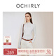 歐時(shí)力OCHIRLY 桑蠶絲羊毛套頭毛衣女修身針織潮流感休閑高級(jí)感 米白 S