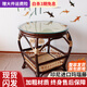 江南藝苑真藤簡(jiǎn)約茶幾圓茶臺家用小桌子陽(yáng)臺小圓桌客廳角幾藤編圓桌臺邊桌 雙色 麗雅臺【直徑55 高度61cm】