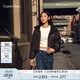 Calvin KleinJeans秋冬女士休閑通勤ck印花短款立領(lǐng)鴨絨羽絨服外套J224789 BEH-太空黑 XS