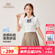 英氏（YEEHOO）女童套裝兒童衣服夏季時(shí)尚休閑學(xué)院風(fēng)短袖短裙兩件套夏裝中大童裝 學(xué)院百褶領(lǐng)結(jié)（套裝） 【涼感棉柔】 160 cm【順豐包郵&極速達(dá)】