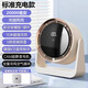 伊曲品牌驅(qū)動(dòng)者桌面小型電風(fēng)扇家用空氣循環(huán)空調(diào)扇廚房辦公室USB充電 冰霜白【20000毫安】旗艦充電版
