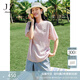 玖姿·安娜蔻【蜜意生活】活力減齡草莓提花短袖針織衫2025夏季新款 粉紅 M