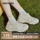 斯凱奇（Skechers）懶懶鞋女鞋夏季一腳蹬休閑鞋厚底透氣懶人鞋軟底運動鞋117310