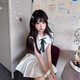 斤慕甜美初戀學(xué)院風(fēng)連衣裙2025夏季溫柔白月光少女顯瘦a字百搭短裙子 初戀百褶連衣裙白色 M