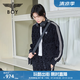 BOY LONDON秋情侶款三鷹標(biāo)滿印休閑潮牌棒球服外套N12015 黑色 M