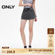 ONLY2025春季新款做舊水洗高腰裙褲A字短褲牛仔褲女|125143016 J0Z牛仔灰 L