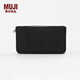 無印良品（MUJI） 聚酯纖維 護(hù)照夾 帶透明內(nèi)袋駕駛證行駛證件護(hù)照本卡包 ZF0S114 黑色 約寬23.5×長13×厚度2.5cm