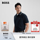 BOSS博斯【七夕禮物】【珠地布】男士2024夏季彈力棉修身短袖Polo衫