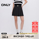 ONLY2025春季新款學(xué)院風(fēng)復(fù)古A字百褶裙短裙半身裙女|125116005 H1Z 黑色 M (165) 68A