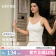 ubras劉雯同款25年新品帶胸墊含蠶絲吊帶背心女免穿文胸內(nèi)搭美背打底 蕾絲短款-白色 M
