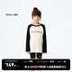 little MO&Co.5A抑菌童裝秋新款女童百搭插肩袖純棉長(zhǎng)袖t恤男童 黑色2 160 160/76
