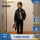 Teenie Weenie Kids小熊童裝24秋季款男女童英倫復(fù)古學(xué)院風(fēng)棉服外套 藏青色 140cm