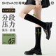 拾襪記壓力小腿襪女春夏季強壓瘦腿中筒jk襪子長(cháng)襪過(guò)膝襪防滑黑色長(cháng)筒襪