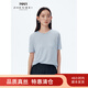 珍貝2025春季新款女裝圓領(lǐng)鏤空真絲羊絨短袖針織上衣薄36822 心意蘭 M 100/M