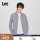 Lee商場同款25新品舒適版翻領(lǐng)格紋101+深藏青色男長袖襯衫休閑潮 深藏青色 L
