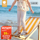 貝肽斯兒童褲子2025夏季新款女童打底褲嬰兒七分褲薄款運動褲 粉色 【百搭基礎色】 100 cm