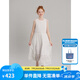 ELLE KIDS童裝 花邊拼接無(wú)袖連衣裙女童夏季新款法式度假繡花裙子 白色 160 (S)