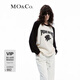 MO&Co.春秋美式復(fù)古寬松毛衣紅色摩安珂 米白色 XS 155