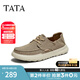 他她（TATA）一腳蹬透氣布鞋男鞋軟底休閑爸爸鞋2025夏季新款299D8BM5 杏色 42