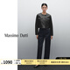 Massimo Dutti折扣升級(jí)2025女裝簡(jiǎn)約短款圓領(lǐng)真皮皮衣外套04701800 黑色 S