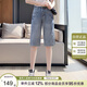 絲柏舍高腰水洗五分褲2025夏裝新款女裝街頭風(fēng)直筒時(shí)尚牛仔褲S52K1301K