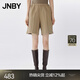 JNBY/江南布衣25夏新品休閑褲簡約大方松緊直筒褲日常5P5E12160 217/灰淺咖 M