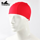英發(fā)（YINGFA） 布泳帽男女士?jì)和孢m布料游泳帽 多色護耳不勒頭單層氨綸布泳帽 紅色