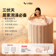 娜拉之夏（LALAPERCARE）云朵一鍵充氣泡澡桶可折疊洗澡桶浴桶兒童大人家用沐浴桶浴缸禮物 云朵充氣泡澡桶-可愛(ài)粉