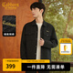 卡賓（CABBEEN）【千鳥(niǎo)格肌理】工裝夾克男2024秋季新款潮牌刺繡外套黑白高級 煤黑色01 XL /180/52
