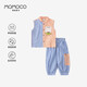 瑪米瑪卡（MOMOCO）男童套裝夏季兒童兩件套純棉潮流條紋套裝 條紋  110 