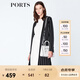PORTS寶姿  新品商場(chǎng)同款 春季新品女裝簡(jiǎn)約中長(zhǎng)款條紋針織開衫 黑/白 S M