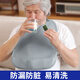 老人吃飯用的圍兜加大硅膠圍嘴飯兜防水喂飯成人大人口水巾 大號-灰色