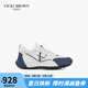 VICKI BROWN【VB男鞋】法國(guó)品牌時(shí)尚老爹鞋舒適百搭皮鞋潮流戶外休閑鞋男厚底 白藍(lán) 40