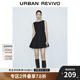 UR2025秋季新款女裝摩登魅力收腰顯瘦無袖連衣裙UWG750015 黑色 L