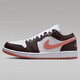 Jordan男女休閑鞋喬丹AJ1 JORDAN 1 低幫運動(dòng)鞋DC0774-182白棕粉38