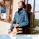 香影復(fù)古牛仔襯衫女2025春秋新款高級(jí)感復(fù)古上衣疊穿藍(lán)色內(nèi)搭襯衣 牛仔藍(lán) S